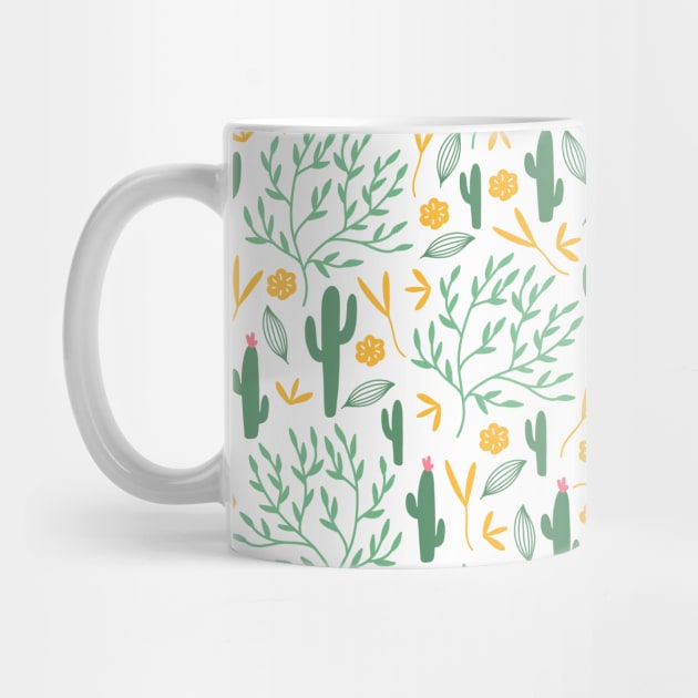 Cute Cactus / Floral Pattern by HuntersDesignsShop